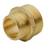 Casquilho Duplo de Redução Latão 1/2" x 1/4" M/M