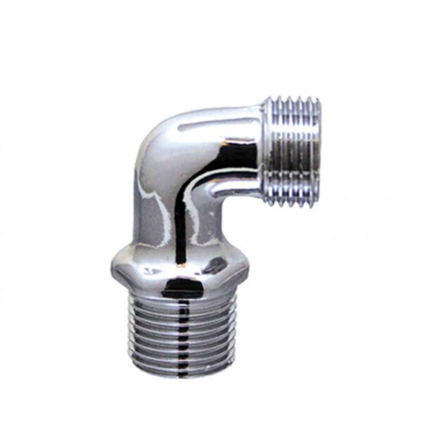 Curva 90º Latão 1/2" M/M Cromado