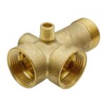 Tê Latão 5 Vias 1" x 1" x 1" x 1/4" x 1/4" F/F/M/F/M