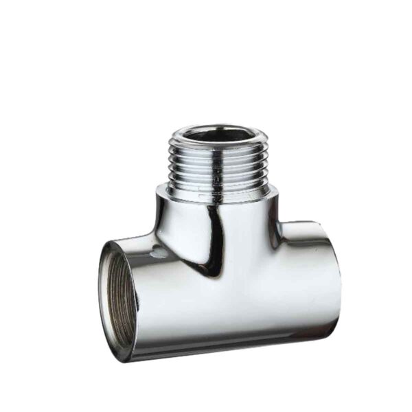 Tê Latão 1/2" F/M/F Cromado Liso