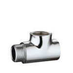 Tê Latão 1/2" M/F/F Cromado Liso