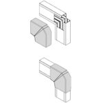 Ângulo Plano Variável p/Calha 110x50 BR 10093RBR Efapel - Image 2