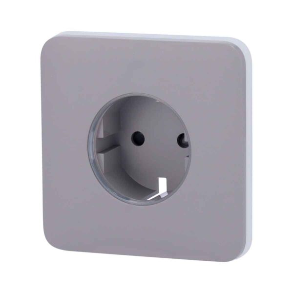 Espelho c/Centro p/Tomada Inteligente CZ SoloCover Smart Grey Ajax