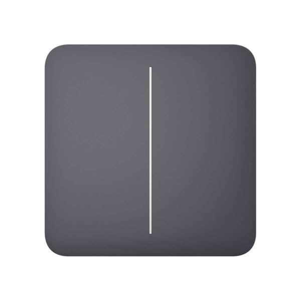 Painel Tátil Duplo p/Interruptor de luz GR SoloButton 2G1W Graphite Ajax