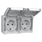Tomada Dupla Schuko Horizontal CZ 48862CCZ Efapel