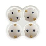 Bloco c/4 Tomadas 2P+T C/Ficha Macho S/Fio BR