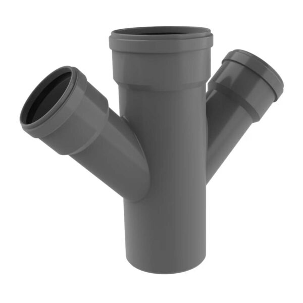 Forquilha Dupla Redução PVC 110x75x75mm DIN EN1329 c/O-Ring CZ