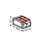 Ligador Rápido 2x4 MM² 221-412 WAGO - Image 2