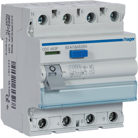interruptor-diferencial-bipolar-4p-63a-30ma-tipo-ac-4m_CDC463P.jpg Interruptor Diferencial 4P 63A 30mA Tipo AC 4M CDC463P Hager - Image 1