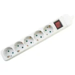 Extensão c/5 Tomadas 2P+T Standard s/Fio c/Interruptor BR ERWSEG5-SW Entac
