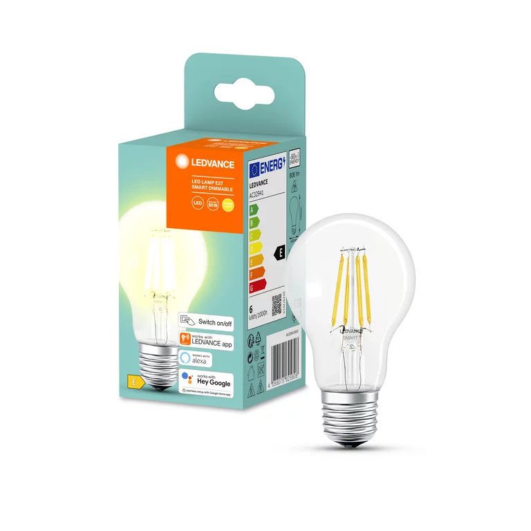 lampada-filamento-led-smart-bluetooth-a60-300o-e27-6w-2700k-625808-ledvance-plusdias.webp Lâmpada Filamento Led Smart Bluetooth A60 300º E27 6W 2700K 625808 Ledvance - Image 1