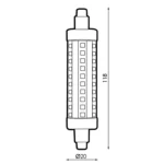 Lâmpada Led R7S 118MM 10W 6000K - Image 2