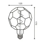 Lâmpada Led Vintage Âmbar G125 Filamento E27 4W 2300K - Image 2