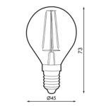 Lâmpada Led Vintage Âmbar G45 Filamento E14 4W 2300K - Image 2