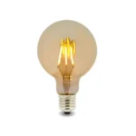 Lâmpada Led Vintage Âmbar G80 Filamento E27 6W 2300K