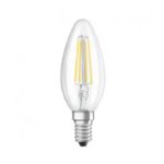 Lâmpada Vela Filamento Led C35 360º E14 4W 4000K Transparente