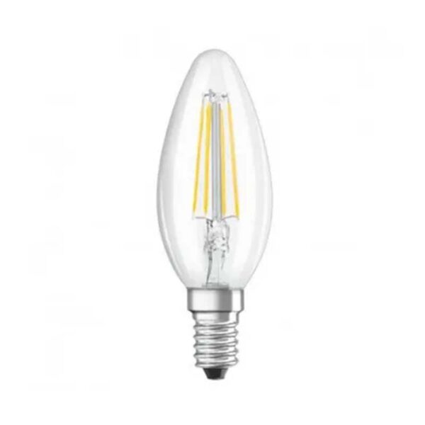 Lâmpada Vela Filamento Led C35 360º E14 4W 4000K Transparente