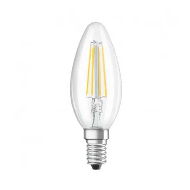lampada-vela-led-c35-filamento-e14.jpg Lâmpada Vela Filamento Led C35 360º E14 4W 4000K Transparente - Image 1