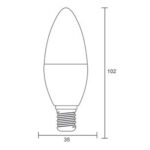 Lâmpada Vela Led E14 3,5W 6500K LEDVELAB Roblan - Image 2