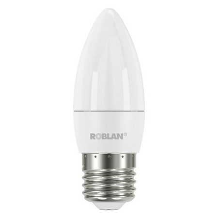 lampada-vela-led-e27-ledvela05e27b_ledvela05e27f_ledvela05e27c-roblan-plusdias.jpg Lâmpada Vela Led E27 5W 3000K LEDVELA05E27C Roblan - Image 1