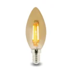 Lâmpada Vela Led Vintage Âmbar C35 Filamento E14 4W 2300K