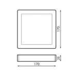 Painel Led Quadrado 12W 3000K 170MM BR - Image 3
