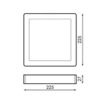 Painel Led Quadrado 20W 3000K 225MM BR - Image 3