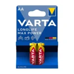 Pilha Alcalina AA LR6 1,5V Longlife Max Power 4706 Varta (2UN)