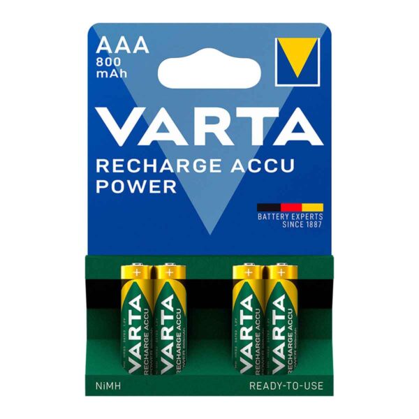 Pilha Recarregável AAA HR3 1,2V 800mAh 56703 Varta (4UN)