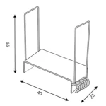 Suporte de Fixação p/Perfil de Alumínio 40x23x65 AL - Image 2